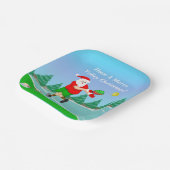 Assiettes En Carton Drôle Père Noël Jouer Pickleball Joyeux Volley Xma (Angulaire)