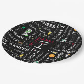 Assiettes En Carton Drôle Sayings l Retro Noms de Cocktails Motif (Angle)