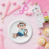 Assiettes En Carton Drôle singe (Fête)