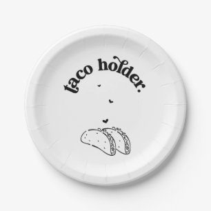 Assiettes En Carton Drôle ' Taco Holder ' Plaque