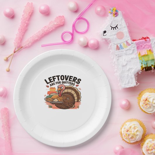 Assiettes En Carton Drôle Thanksgiving - Les Restes Sont Pour Les Quit (Fête)