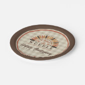 Assiettes En Carton Drôle Thanksgiving Plaid Gobble Til You Wobble (Angle)