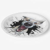 Assiettes En Carton Drôle visage chien (Angle)