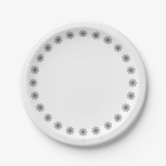 Assiettes En Carton Drops noirs