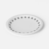 Assiettes En Carton Drops noirs (Angle)