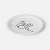 Assiettes En Carton Drummer Music Design Drums One-Line (Angle)