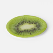 Assiettes En Carton Du kiwi frais. Closeuse à tranche ronde isolée (Angle)