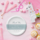 Assiettes En Carton Duck Egg Bleu Mariage moderne (Fête)