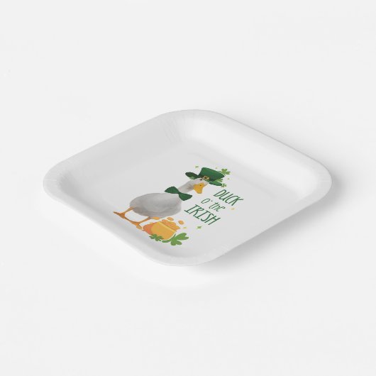 Assiettes En Carton Duck o' the Irish St. Patricks Day (Angulaire)