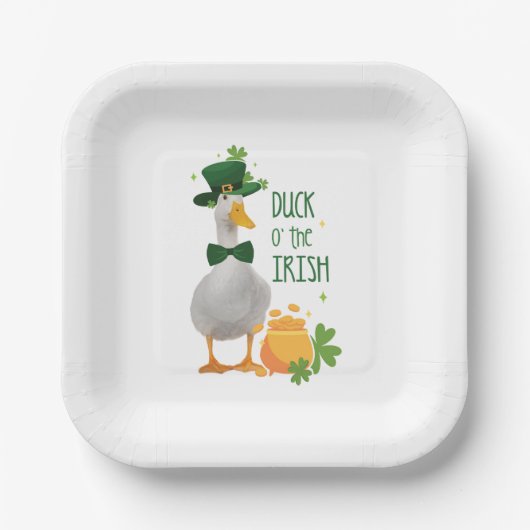 Assiettes En Carton Duck o' the Irish St. Patricks Day (Recto)