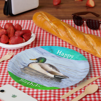 Assiettes En Carton Duck Photo Birthday Paper Plate