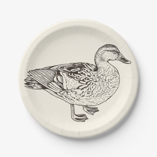 Assiettes En Carton Duck Sketch (Devant)