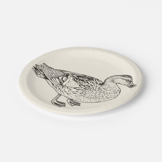 Assiettes En Carton Duck Sketch (Angle)
