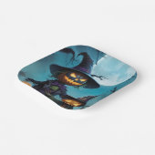 Assiettes En Carton Duo Citrouille éffrayant d'Halloween (Angulaire)