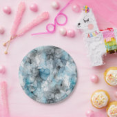 Assiettes En Carton Dusk Blue Grey Alcool Liquide Encre Épersion (Fête)