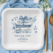 Dusty Blue Chinoiserie New chapter Baby Shower