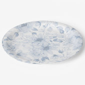 Assiettes En Carton Dusty Blue Floral Wedding (Angle)