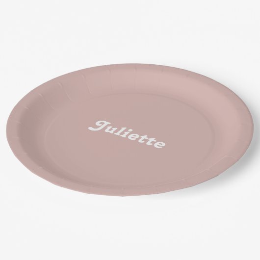 Assiettes En Carton Dusty Blush (Angle)