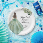 Assiettes En Carton Dusty Green Parties scintillant robe Fête des mari (Fête)