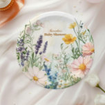 Assiettes En Carton Dusty Pink Wildflower Baby in Bloom<br><div class="desc">Complete your baby shower table setting with our Baby In Bloom Blush & Teal Spring Floral Shower Paper Plates. Designed with delicate blush and teal watercolor florals, these plates bring a fresh and sophisticated touch to your celebration. Ideal for a spring or garden-themed baby shower, these plates perfectly capture the...</div>