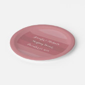 Assiettes En Carton Dusty Rose Wedding shower ou fête d'anniversaire (Angle)