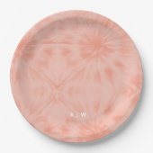 Assiettes En Carton Dye | Coral Pink Modern Pastel (Devant)