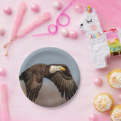 Assiettes En Carton Eagle chauve en vol (Fête)