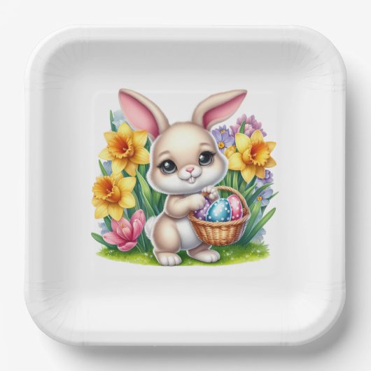 Assiettes En Carton Easter Bunny (Recto)