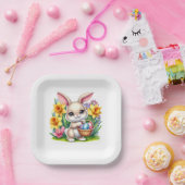 Assiettes En Carton Easter Bunny  (Fête)