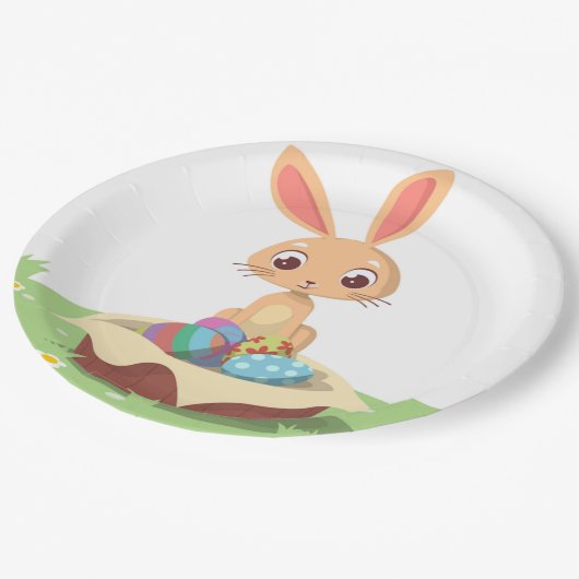 ASSIETTES EN CARTON EASTER BUNNY (Angle)