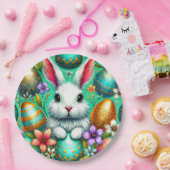 Assiettes En Carton EASTER BUNNY 3D ~ Encres d'alcool ~ Plaque de papi (Fête)