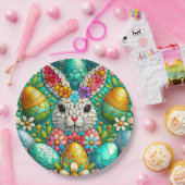 Assiettes En Carton EASTER BUNNY 3D ~ Encres d'alcool ~ Plaque de papi (Fête)