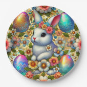 Assiettes En Carton EASTER BUNNY 3D ~ Encres d'alcool ~ Plaque de papi (Devant)