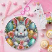 Assiettes En Carton EASTER BUNNY 3D ~ Encres d'alcool ~ Plaque de papi (Fête)