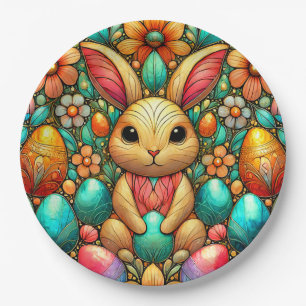 Assiettes En Carton EASTER BUNNY 3D ~ Encres d'alcool ~ Plaque de papi