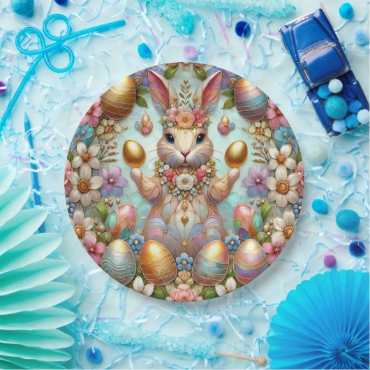Assiettes En Carton EASTER BUNNY 3D ~ Pastels~ (Fête)
