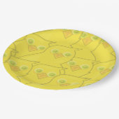 Assiettes En Carton Easter Chickens Bright Yellow Cartoon Pattern (Angle)