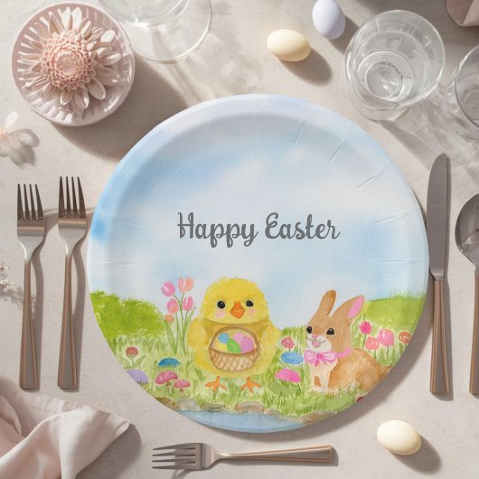 Assiettes En Carton  Easter Egg Brunch Chick Easter Bunny Party