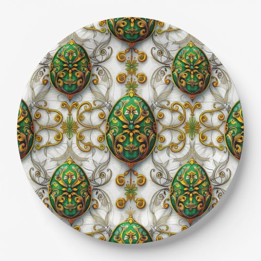 Assiettes En Carton EASTER EGGS 3D ~ Decorated~ (Devant)