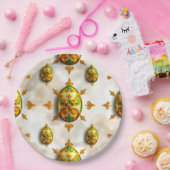 Assiettes En Carton EASTER EGGS 3D ~ Decorated~  (Fête)