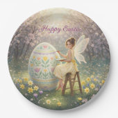 Assiettes En Carton Easter Fairy Painting Egg Spring (Devant)