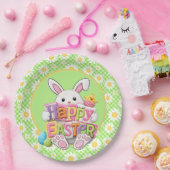 Assiettes En Carton Easter Spring Daisy Bunny  (Fête)