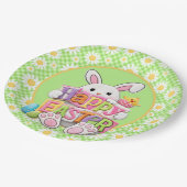 Assiettes En Carton Easter Spring Daisy Bunny  (Angle)