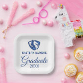 Assiettes En Carton Eastern Illinois Panthers Head and Wordmark Logo (Fête)
