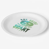 Assiettes En Carton Eat Drink And Be Scary Halloween Light (Angle)