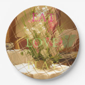 Assiettes En Carton Eat Love Play Party Thème (Devant)