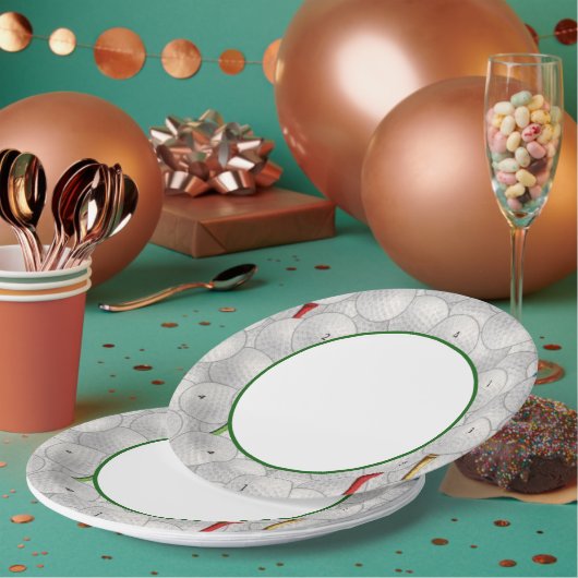 Assiettes En Carton Eat Sleep Golf (Multi)