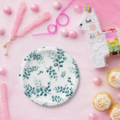 Assiettes En Carton Eau-couleur eucalyptus verdure (Fête)