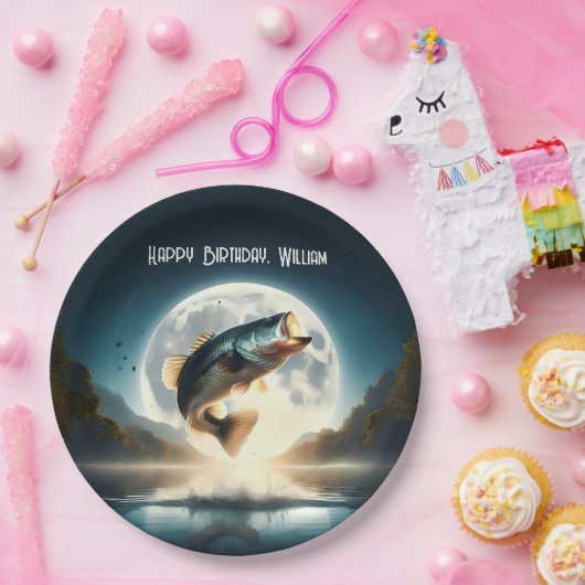 Assiettes En Carton Eau de la lune et sauts (Fête)