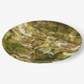 Assiettes En Carton Eau de sources chaudes Green-Gold Nature (Angle)